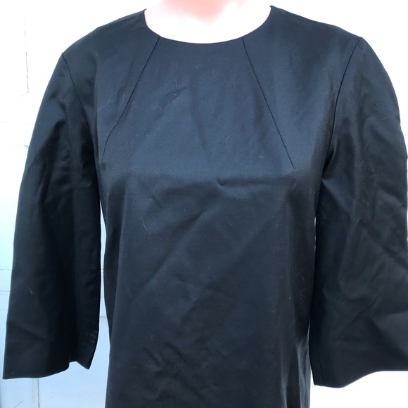 COS sz 40 (4) black shift dress a-line wool - Picture 2 of 6